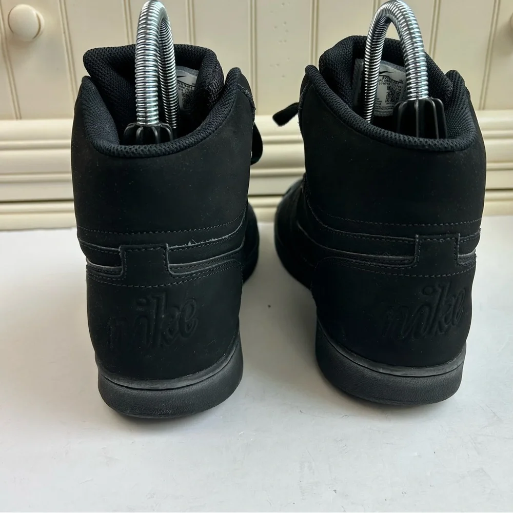 Nike Ebernon High Top Mid SE Triple Black Men's Basketball Athletic Shoes Gym